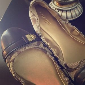 Brown Coach flats size 9